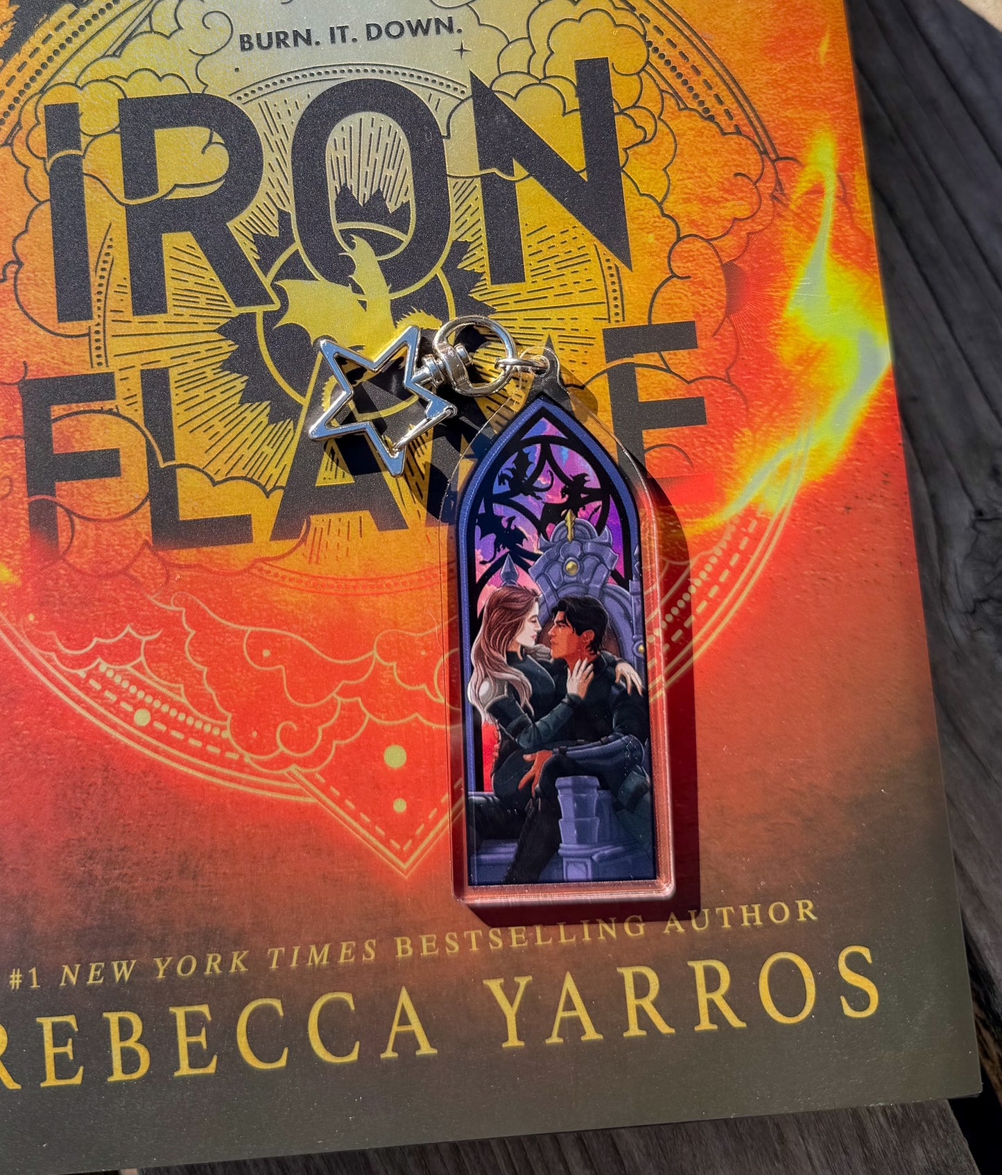 Xaden and Violet 'My Chair' Window Keychain