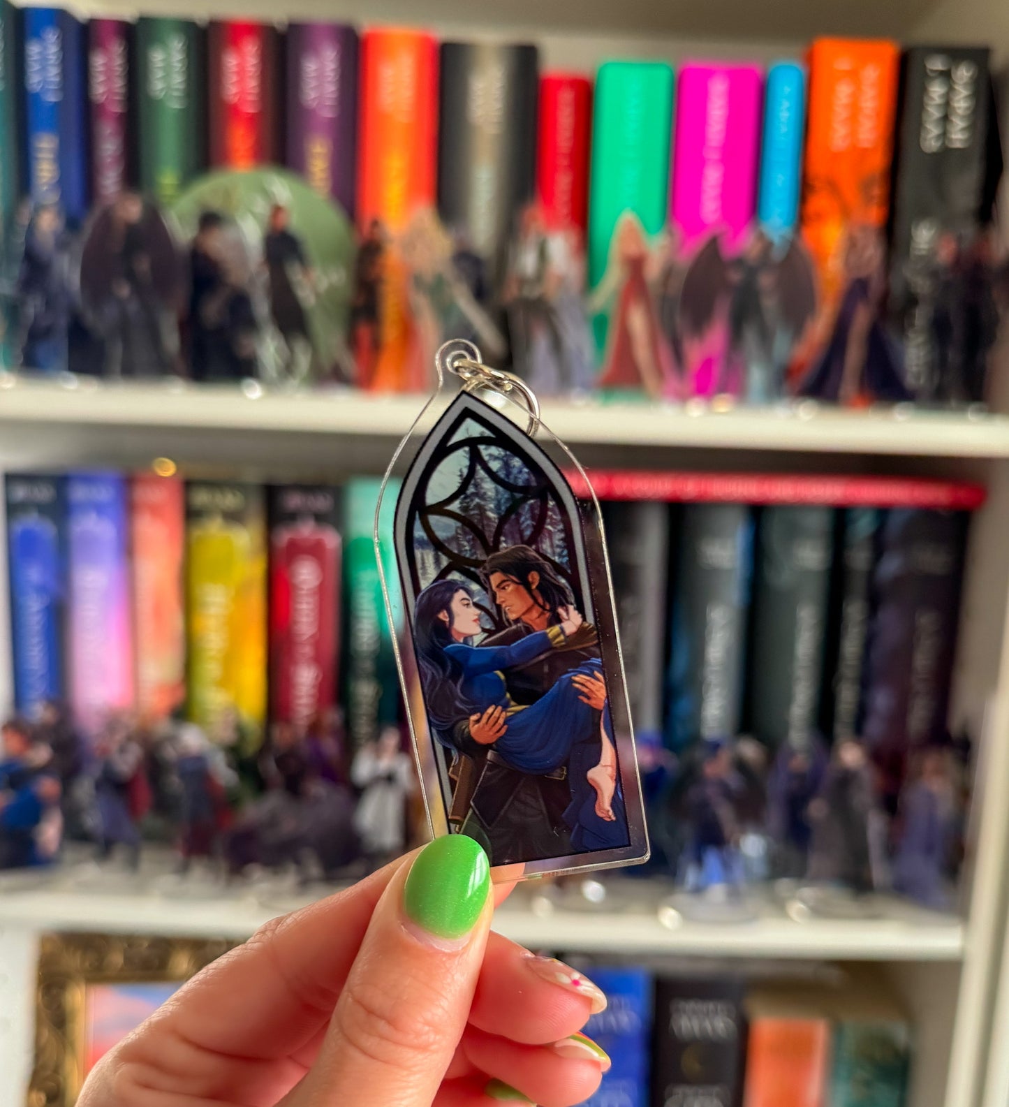 Elide & Lorcan Throne of Glass Keychain