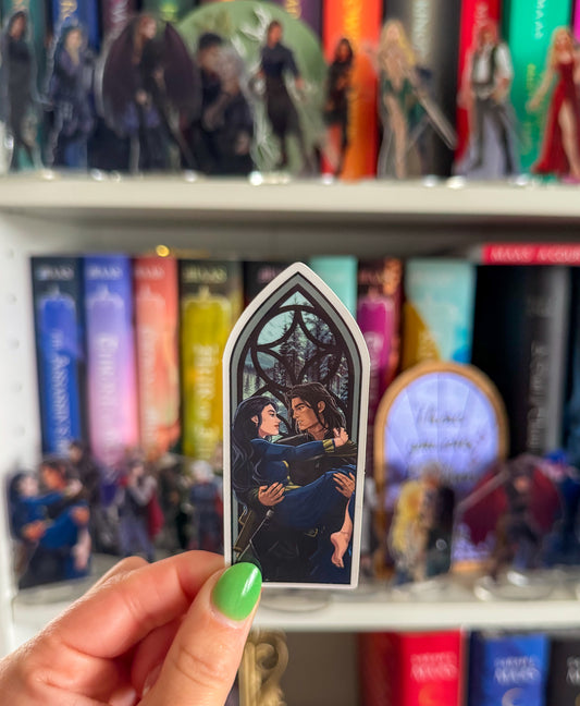 Elide and Lorcan Throne of Glass Window Stickers