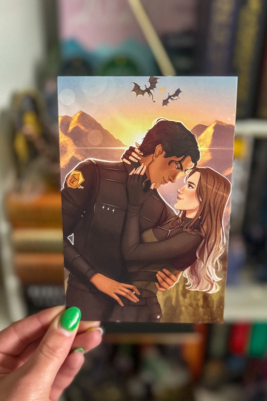 Violet and Xaden Sunrise Print