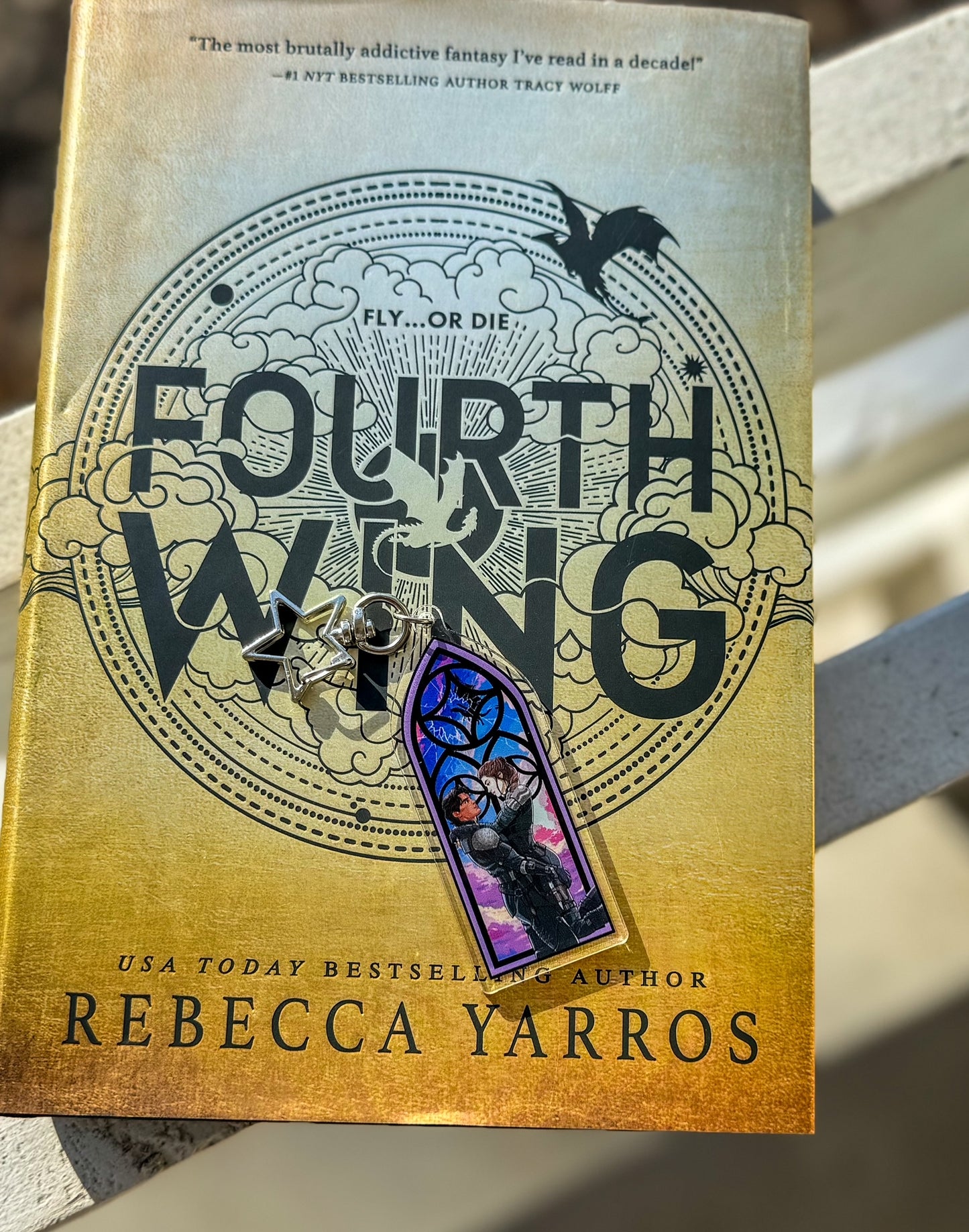 Violet and Xaden Window Keychain