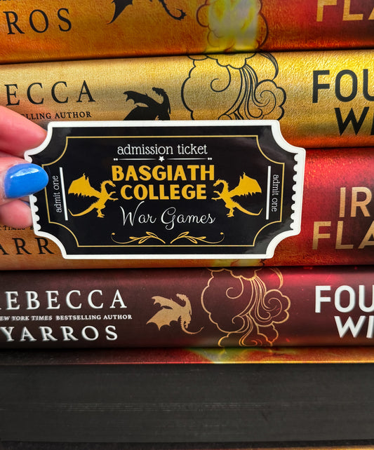 Basgiath War Games Ticket Sticker