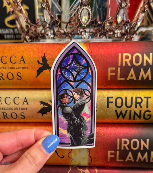 Violet and Xaden Fourth Wing Window Stickers