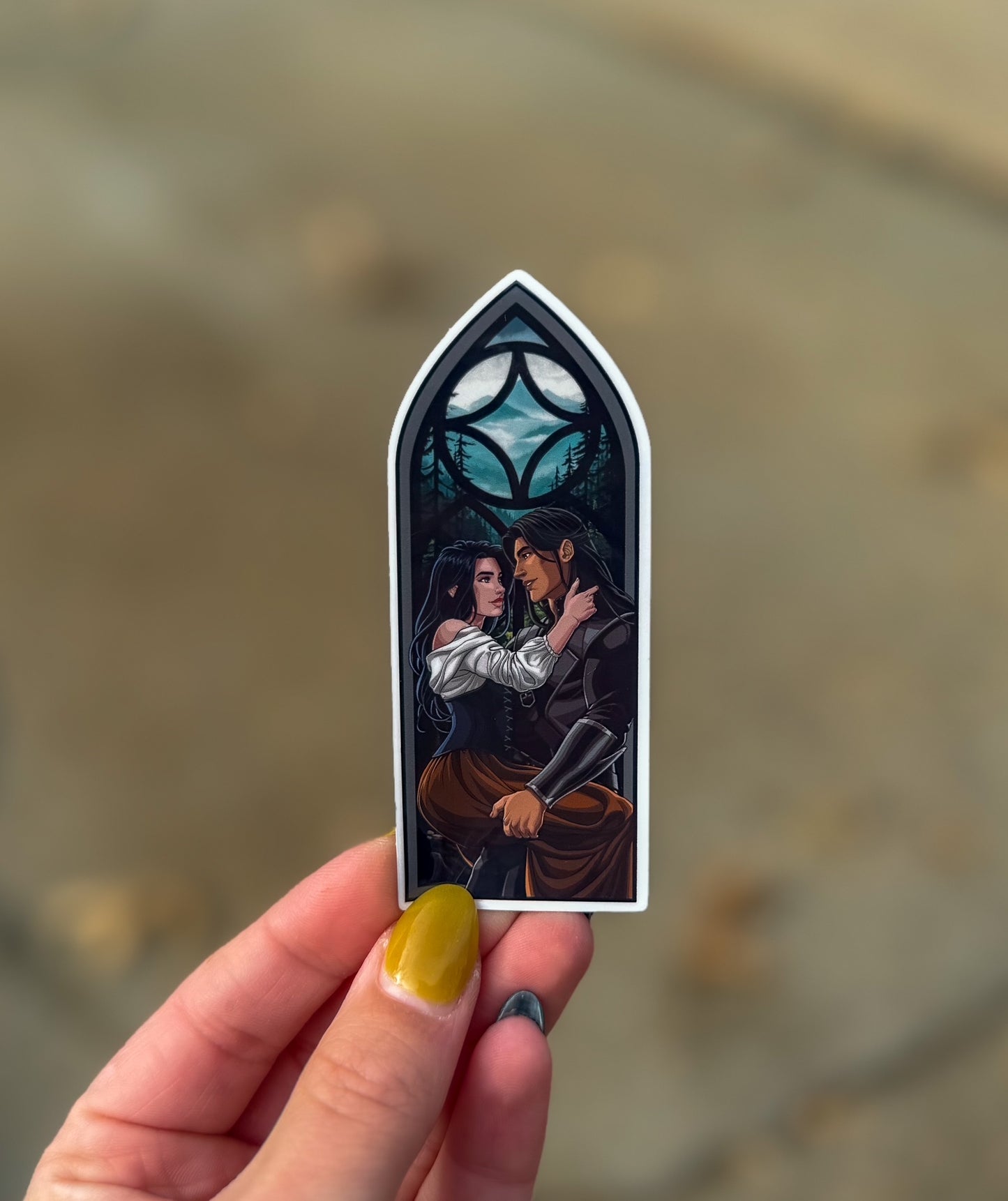 Elide and Lorcan Throne of Glass Window Stickers