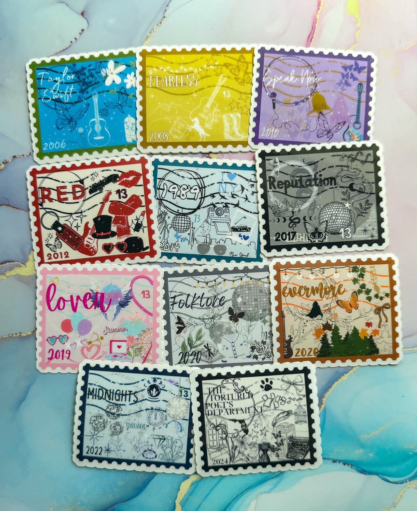 Eras Tour Stamp Sticker Set