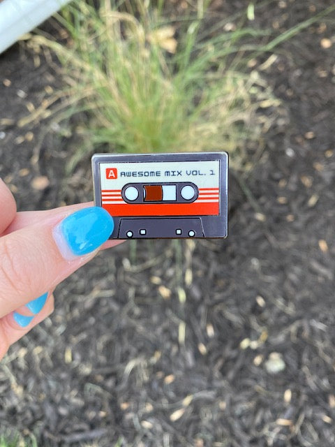 Space Hero's Cassette Tape Mini Pin