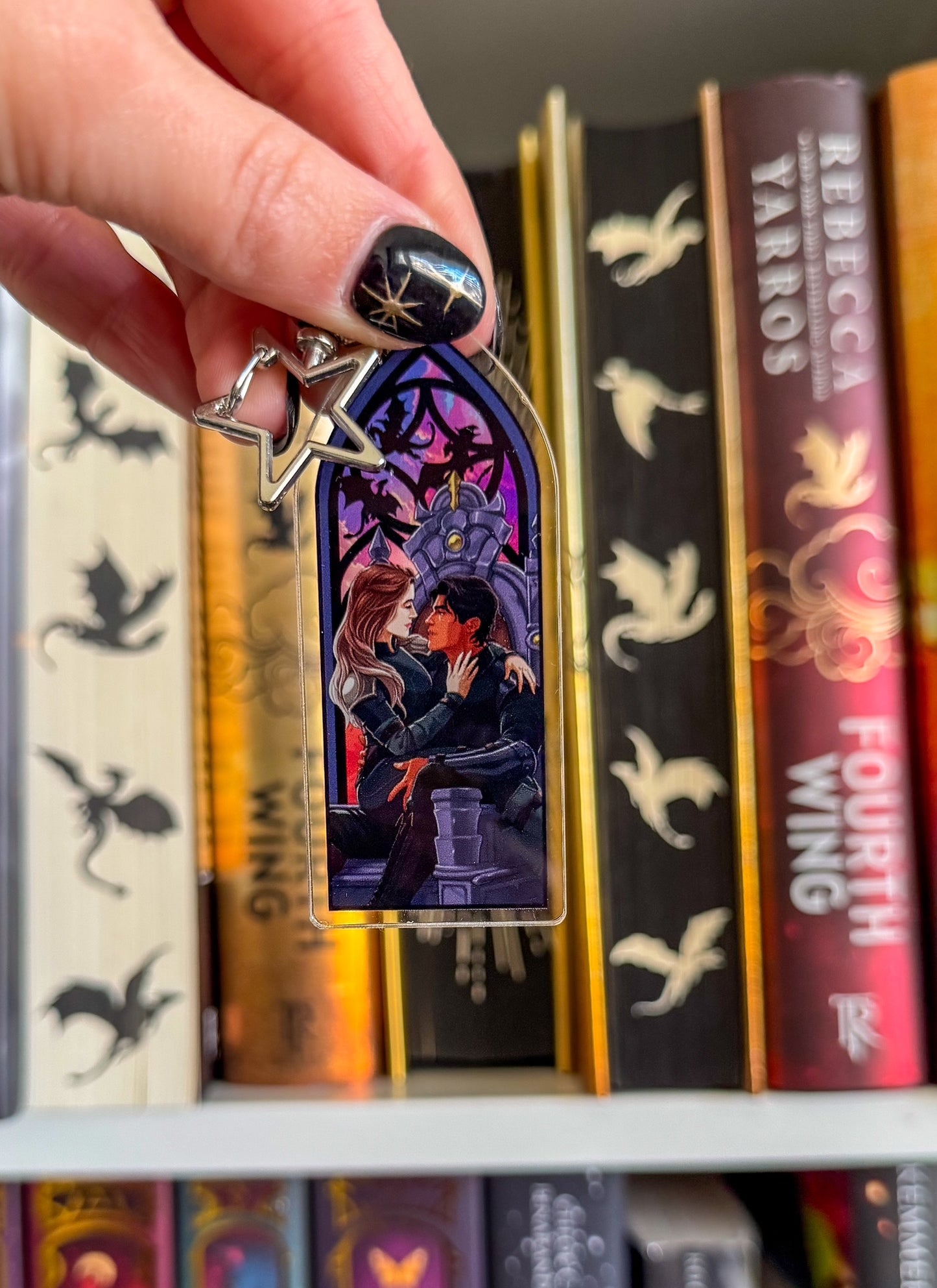 Violet and Xaden Fourth Wing Window Keychains