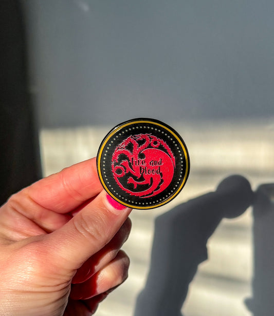 Fire and Blood Mini Pin
