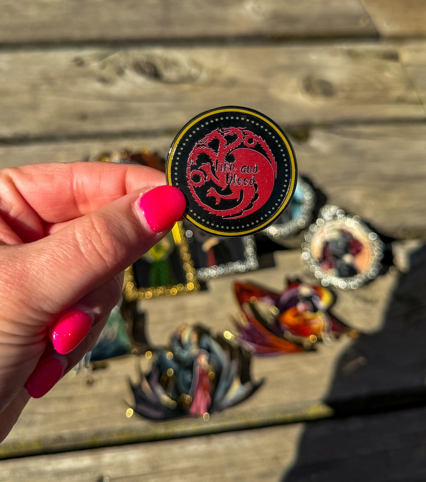 Fire and Blood Mini Pin