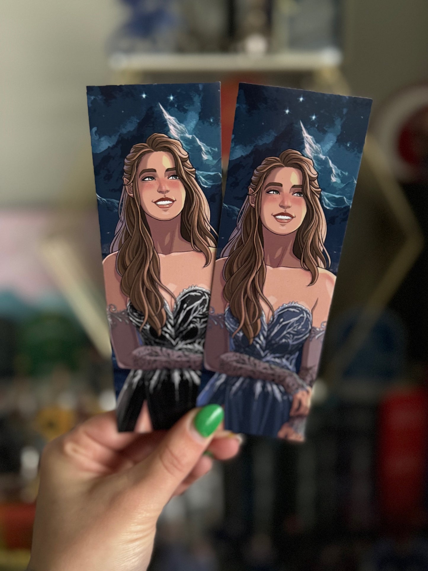 Feyre Blue/Purple Dress* Bookmark