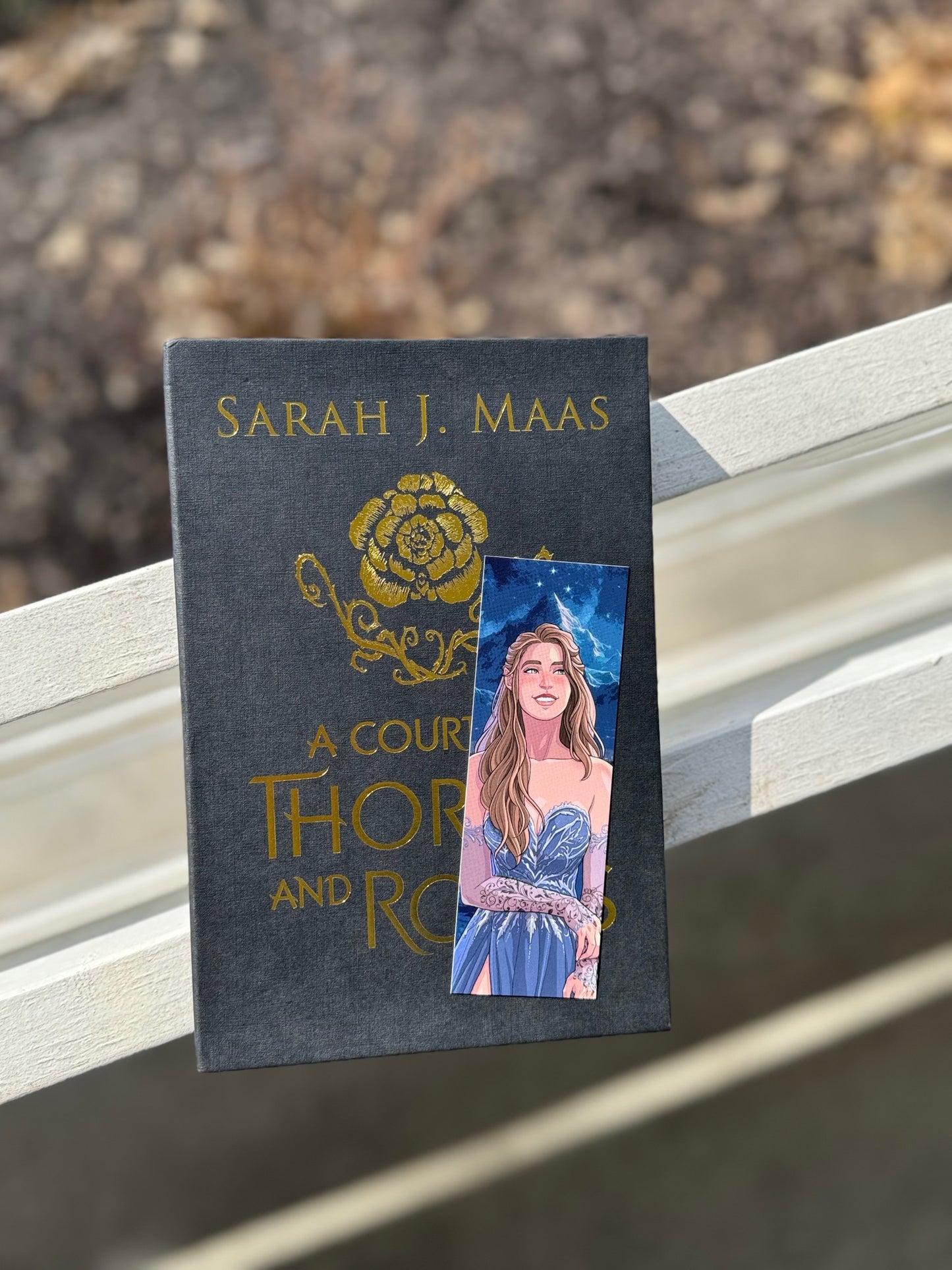 Feyre Blue/Purple Dress* Bookmark