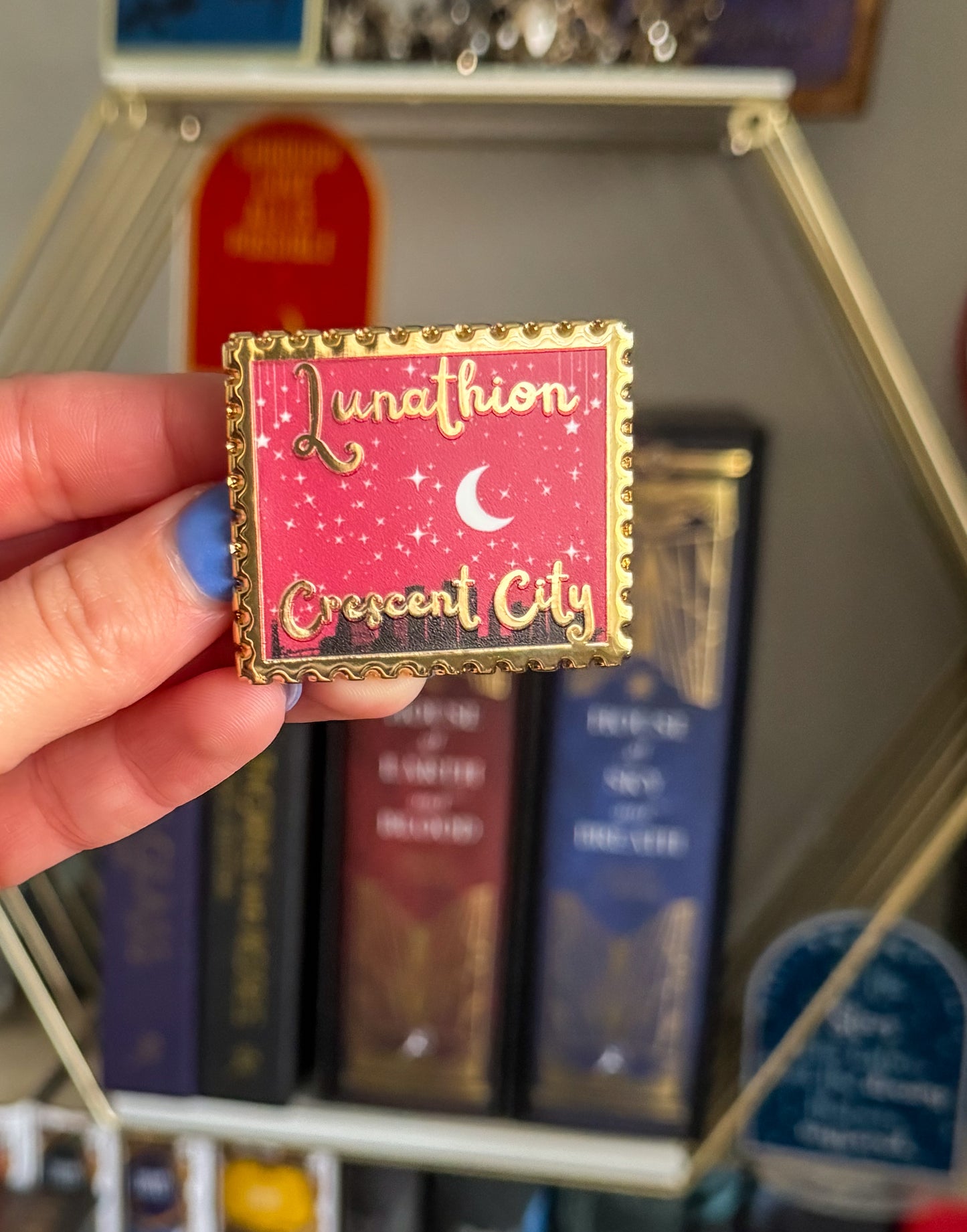 Crescent City Lunathion Stamp Mini Pin
