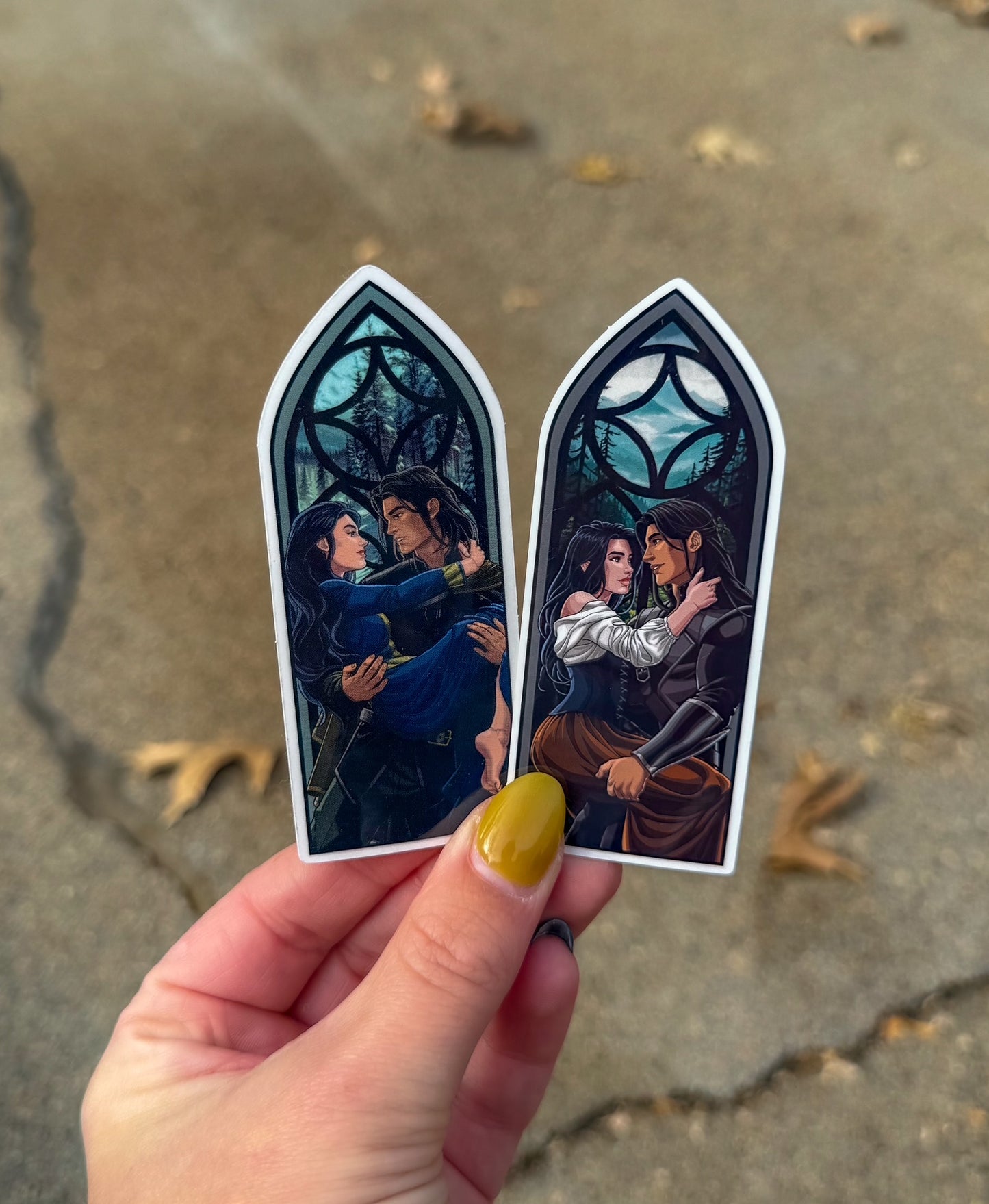 Elide and Lorcan Throne of Glass Window Stickers