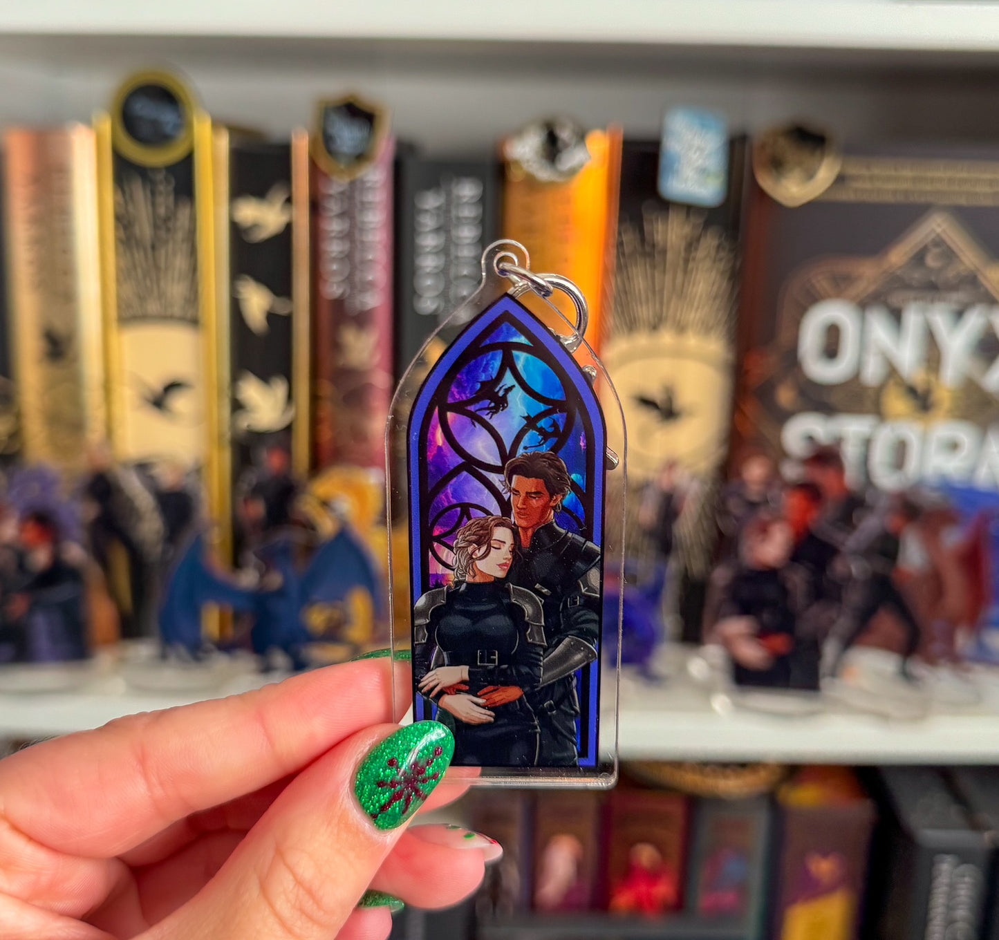 Violet and Xaden Fourth Wing Window Keychains
