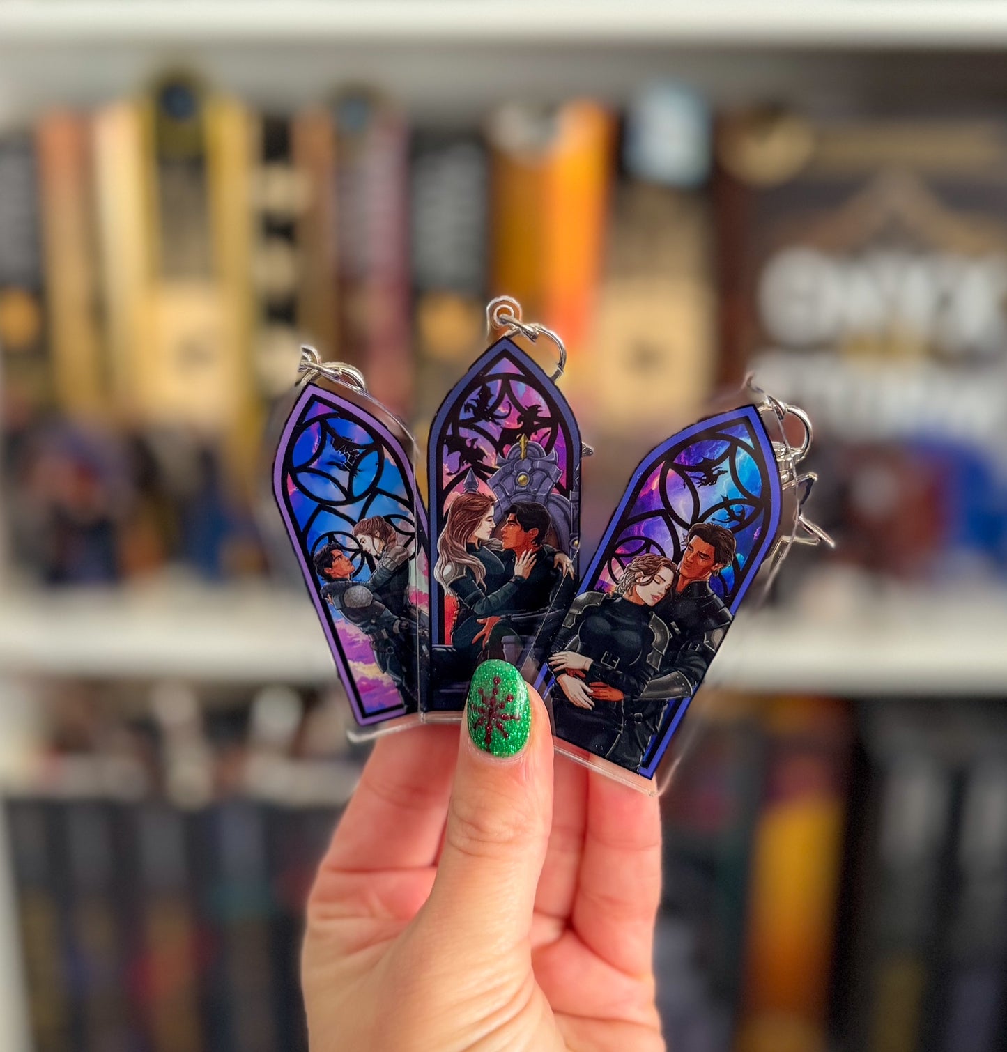 Violet and Xaden Fourth Wing Window Keychains