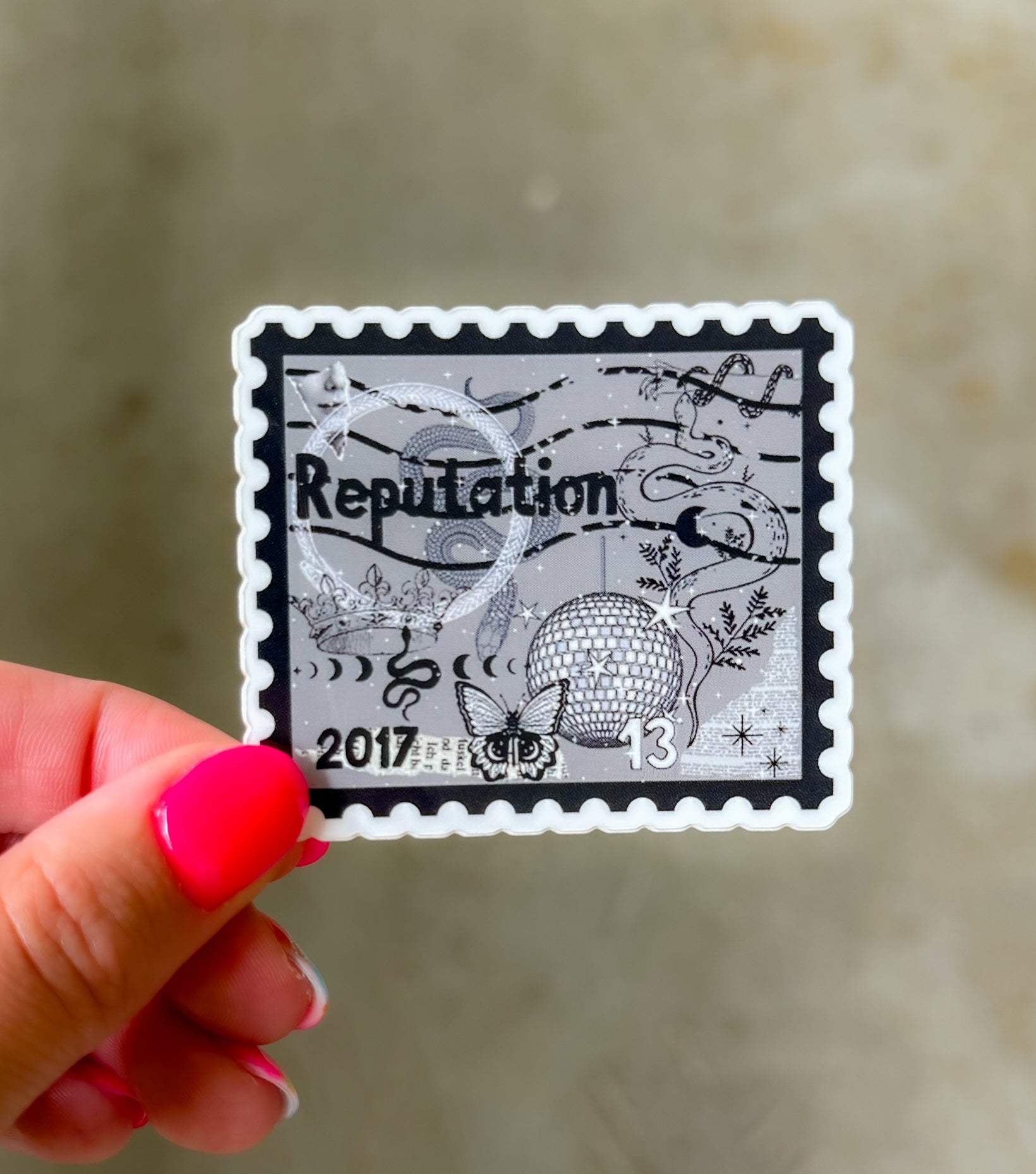 Reputation Era Stamp Sticker – Pins of Marvel and Magic