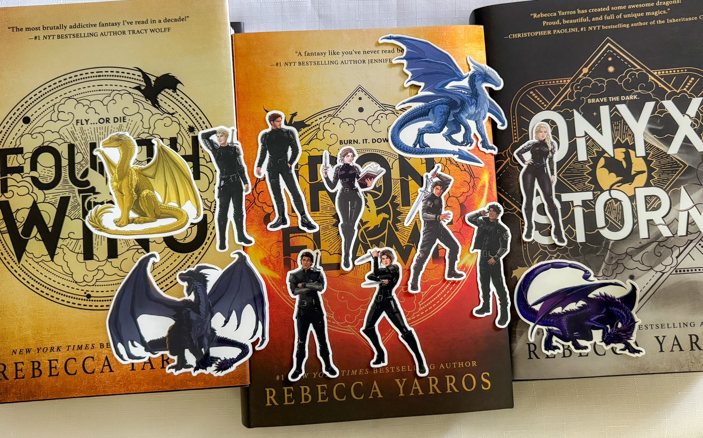 Fourth Wing Characters Stickers Set