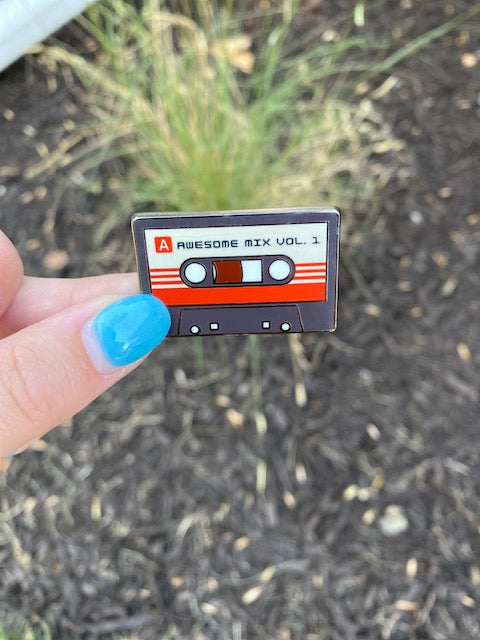 Space Hero's Cassette Tape Mini Pin