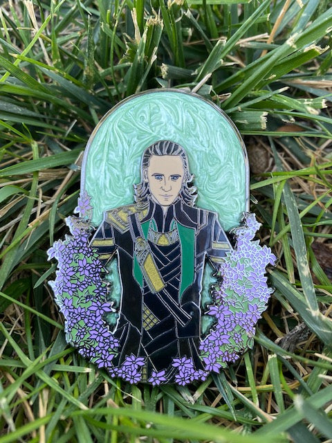 Floral Loki – Pins of Marvel and Magic