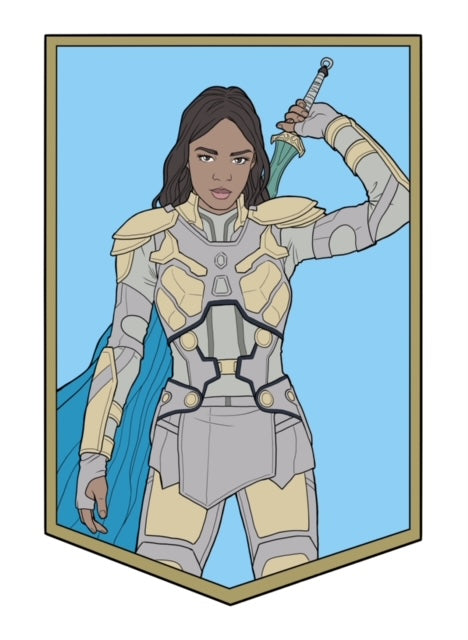 Space female warrior Emblem Sticker